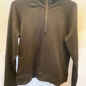 Lululemon Merino Wool Blend 1/2 Zip Pullover Waffle Knit Size 12 EUC